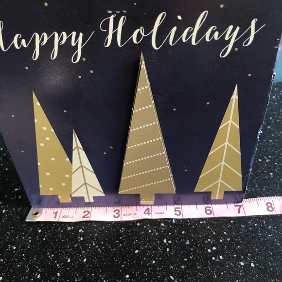 Happy holidays Christmas block decor NWT - Picture 2 of 5